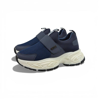 BOSS Navy Chunky Sneakers 👟🔵✨ Luxury Slip-On Sport Shoes – Premium Designer Lifestyle Trainers 🔥