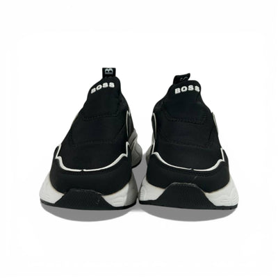 BOSS Black Slip-On Sneakers 👟🖤⚡ Luxury Sport Casual Shoes – Premium Designer Comfort Trainers ✨🔥