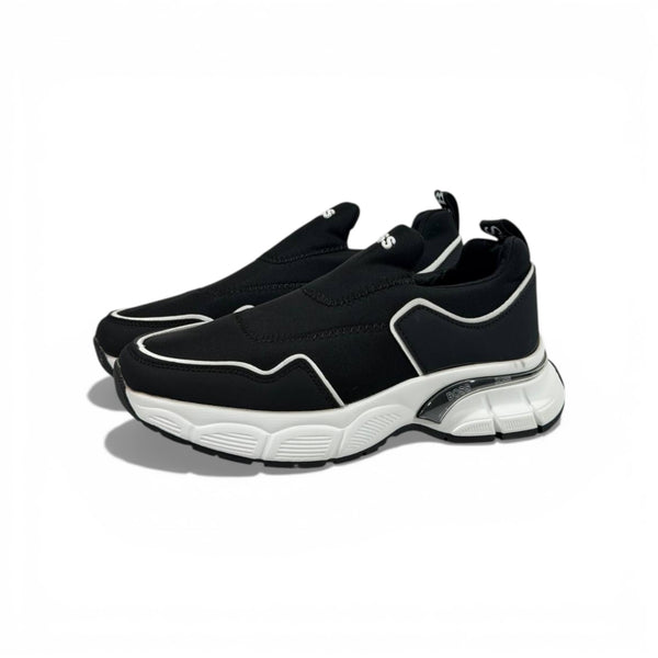 BOSS Black Slip-On Sneakers 👟🖤⚡ Luxury Sport Casual Shoes – Premium Designer Comfort Trainers ✨🔥