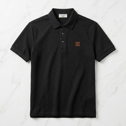 🖤 Hermès Noir Signature Polo – Luxury Essentials Collection