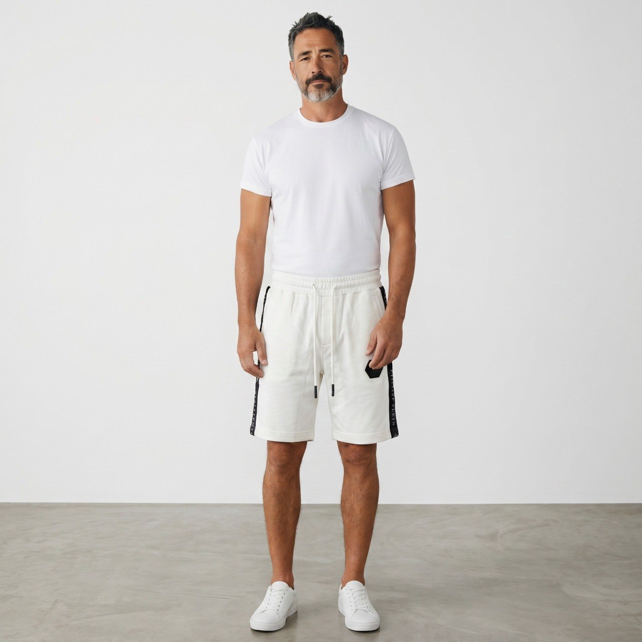 🤍 Philipp Plein Signature Tape Shorts – Luxury Summer Edition