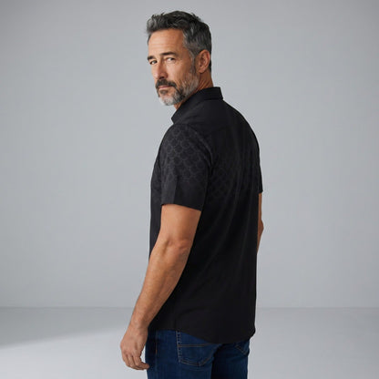 🖤 Dunhill Signature Black Short Sleeve Shirt – Modern British Luxury