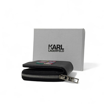 🖤 Karl Lagerfeld Black Wallet – Multicolor KARL PARIS Studded Logo 🌈✨