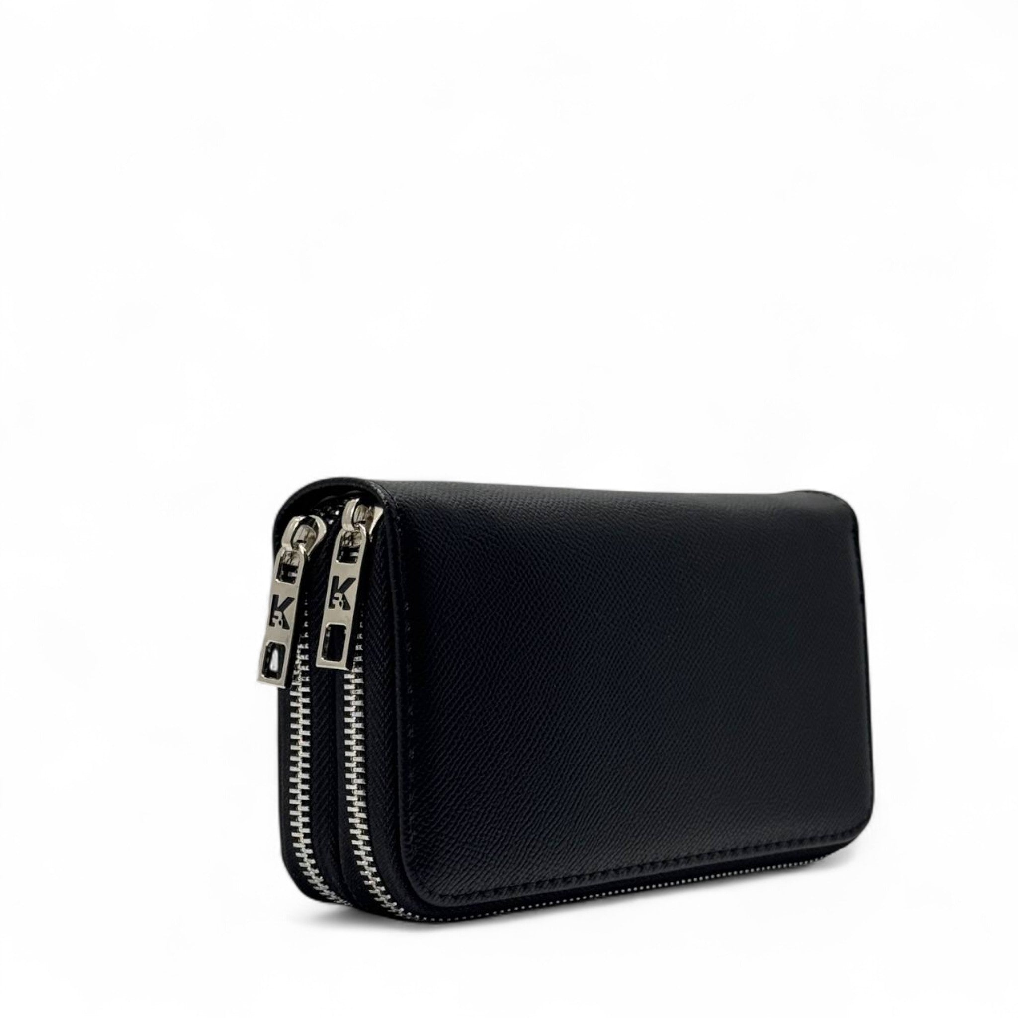 🖤 Karl Lagerfeld Black Zip Wallet – Limited Icon Patch Edition 🖤
