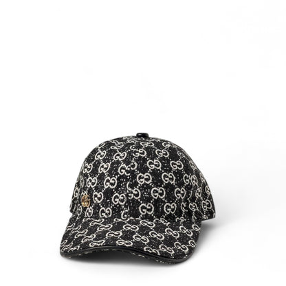 Gucci Black GG Denim Cap with Gold Logo 🖤✨