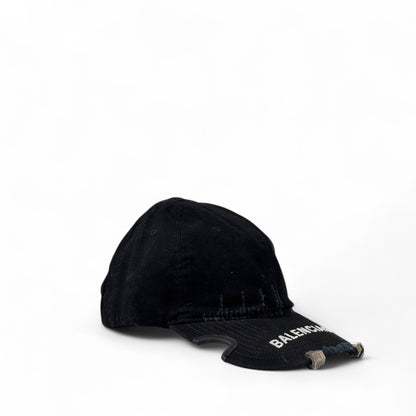 Balenciaga Black Distressed Cap 🖤 Streetwear Staple