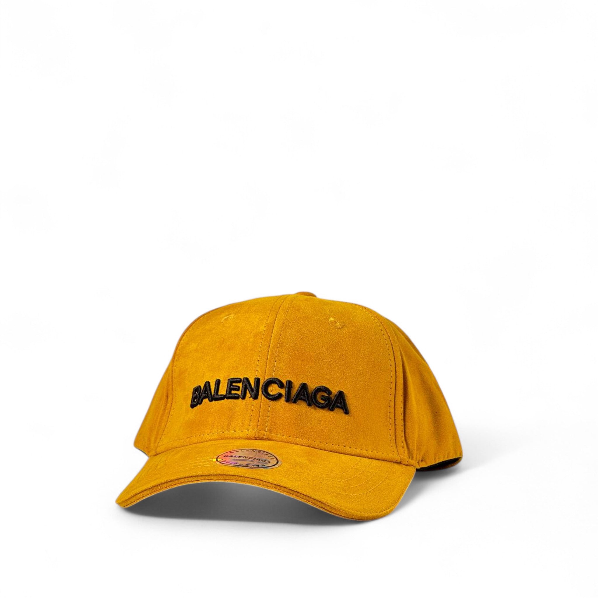 Balenciaga Mustard Suede Cap ✨ Luxe Street Statement