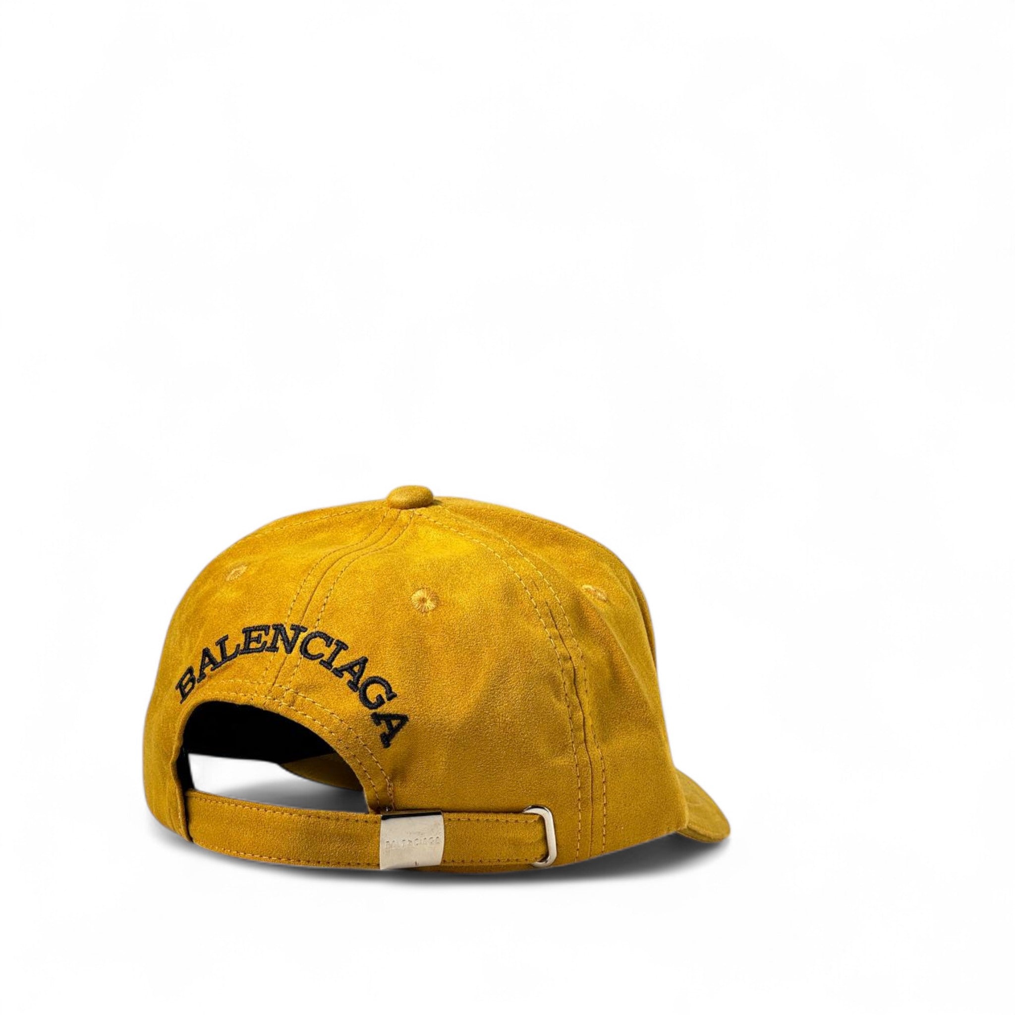Balenciaga Mustard Suede Cap ✨ Luxe Street Statement