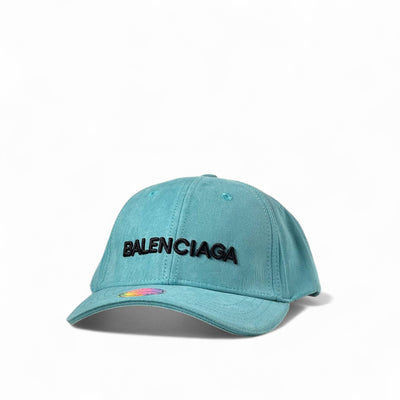 Balenciaga Teal Suede Cap 💎 Summer Statement Essential