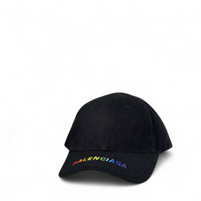 🧢 Balenciaga Rainbow Logo Cap – Bold Pride Edition 🌈🖤