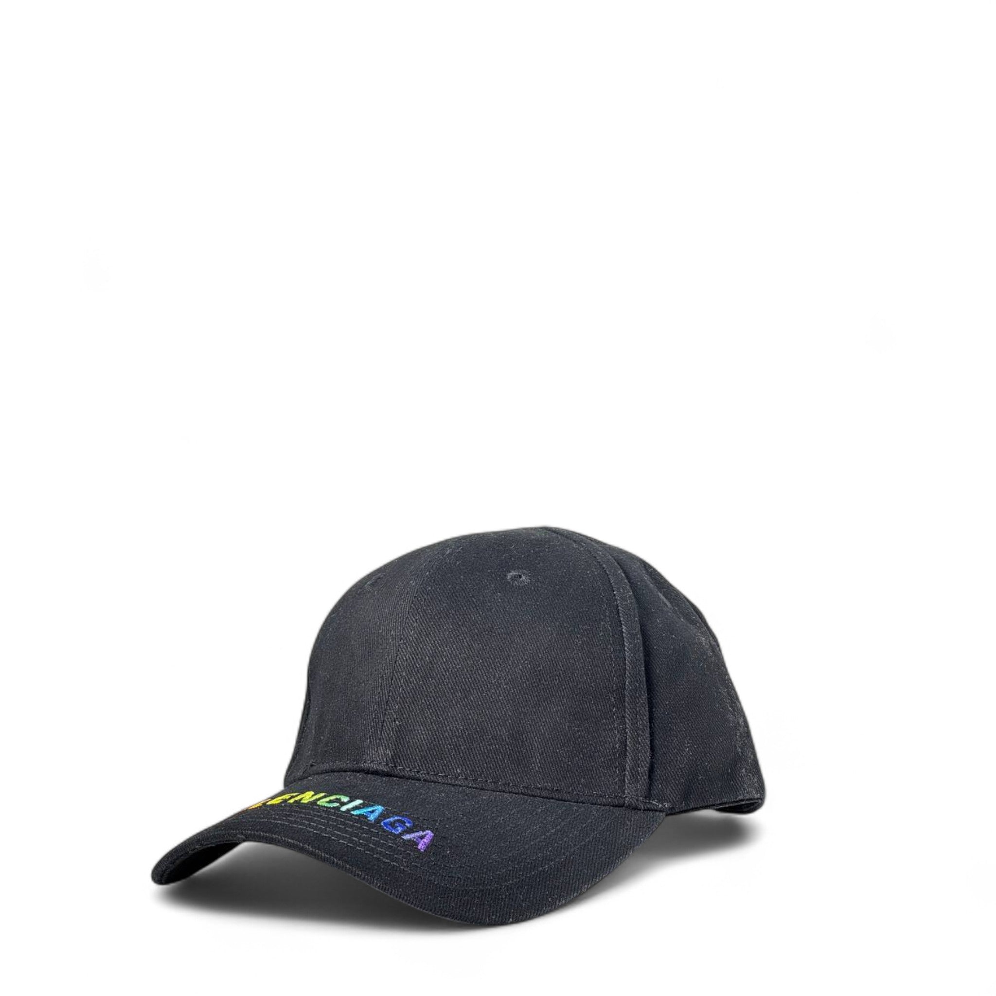 🧢 Balenciaga Rainbow Logo Cap – Bold Pride Edition 🌈🖤