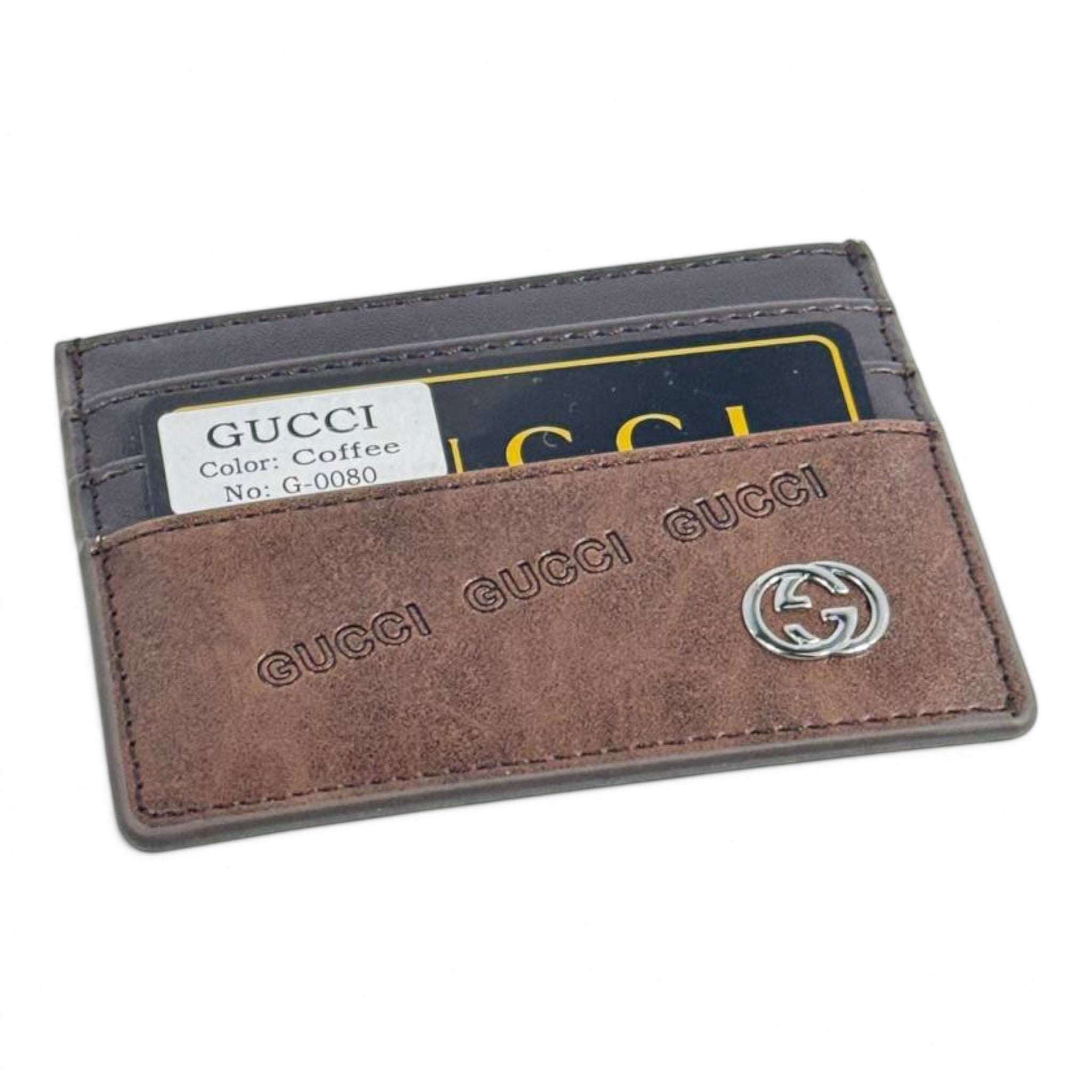 Gucci Coffee Brown Leather Card Holder