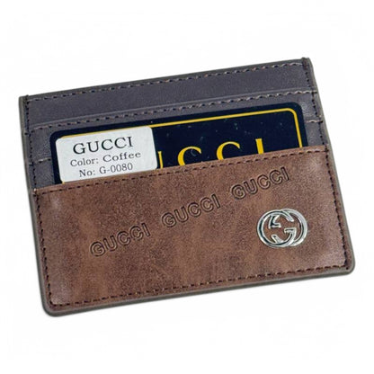Gucci Coffee Brown Leather Card Holder