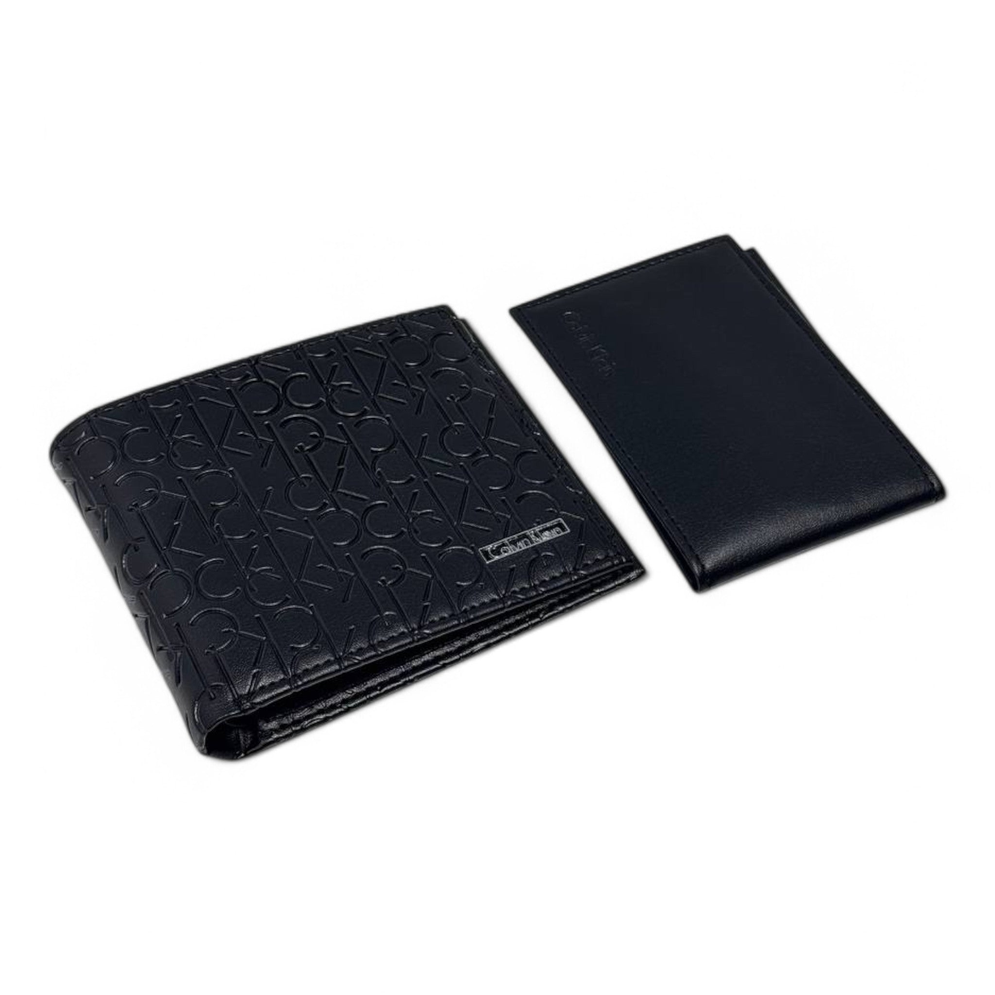 Calvin Klein Embossed Leather Wallet Set