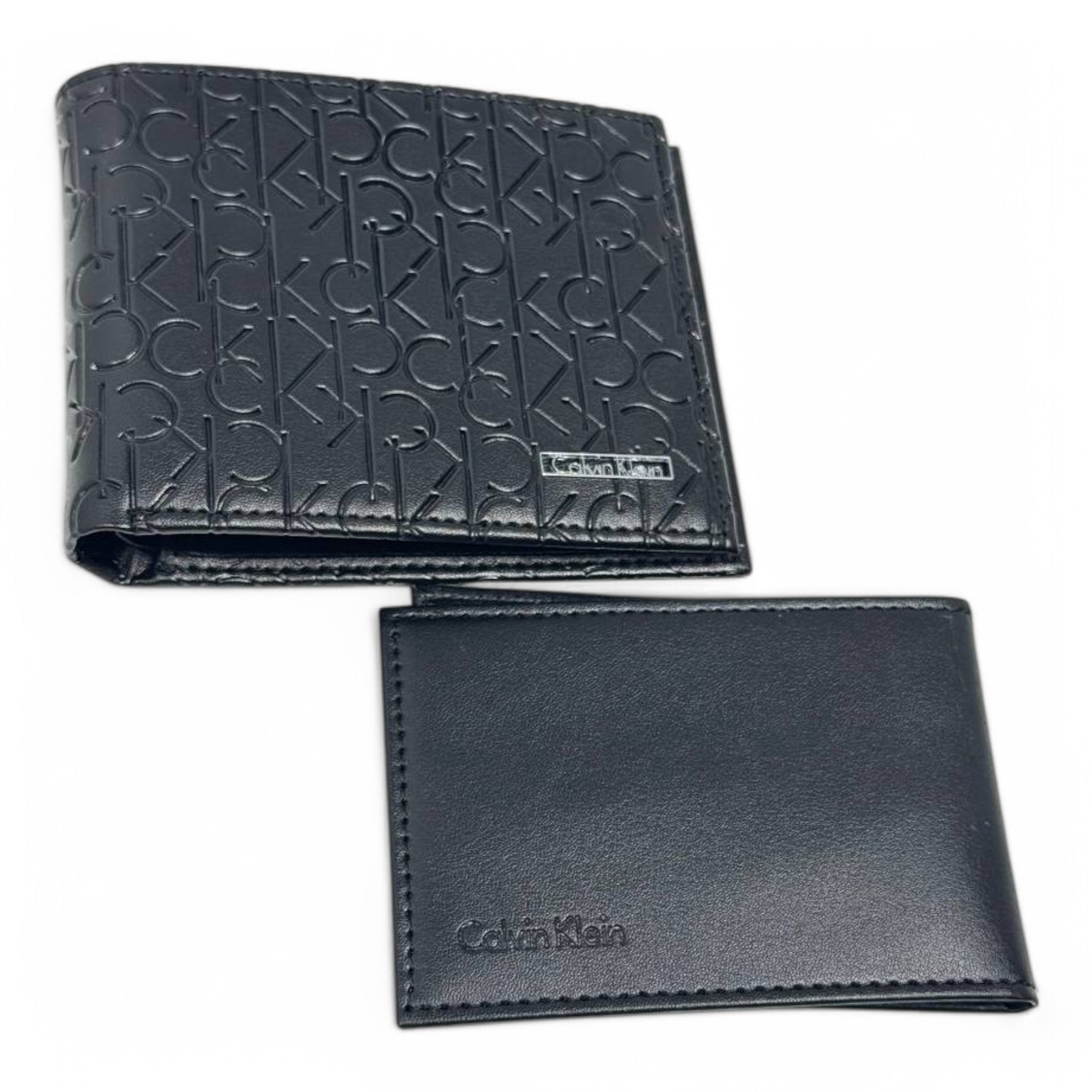 Calvin Klein Embossed Leather Wallet Set