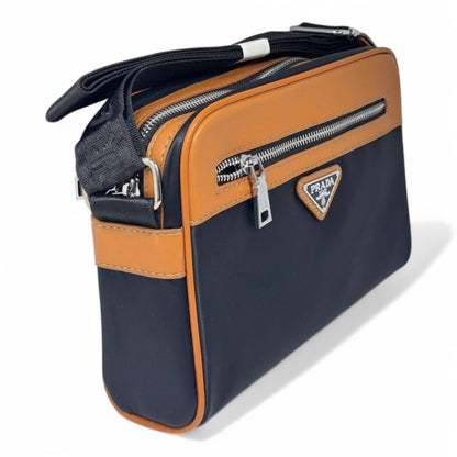 Prada Nylon and Leather Crossbody Bag