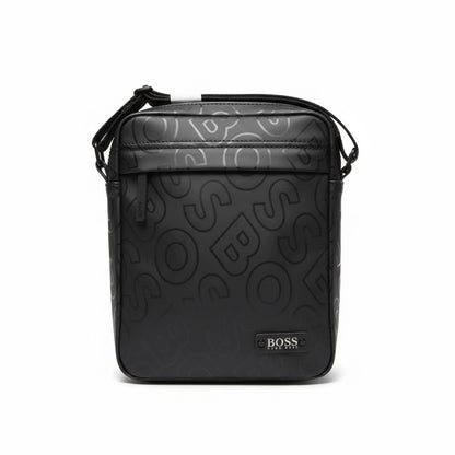 🖤 BOSS Logo Crossbody Bag – Sleek Black Designer Messenger Bag