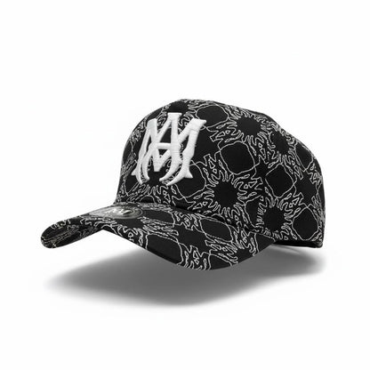 🖤 AMIRI Logo Skull Baseball Cap – Black Designer Streetwear Hat