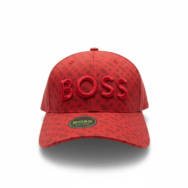 🔴 BOSS Logo Baseball Cap – Red Designer Streetwear Hat