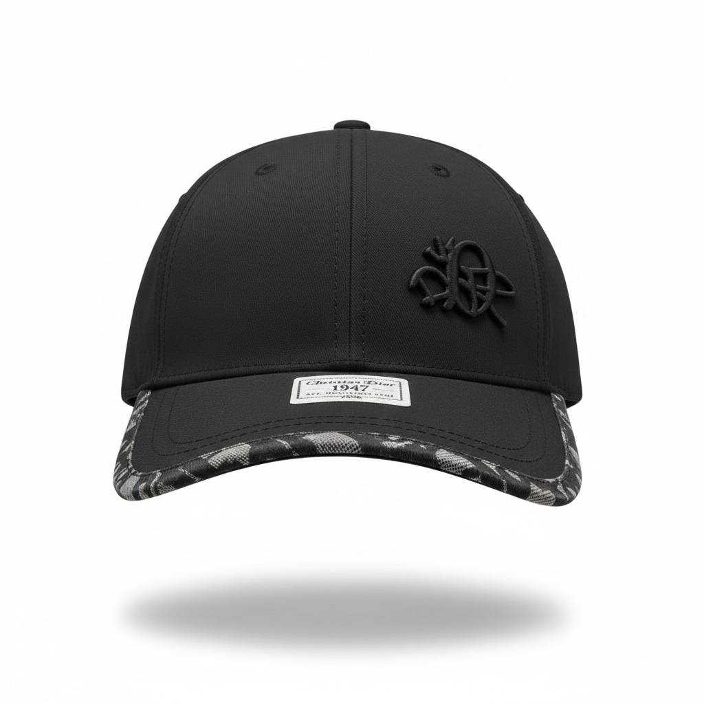 Dior Black Designer Cap 🧢✨ Luxury Dior Baseball Hat – Premium Streetwear Style 🔥