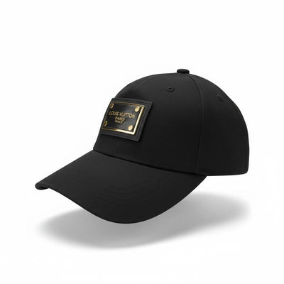🖤 Louis Vuitton Metal Logo Cap – Black Luxury Baseball Hat