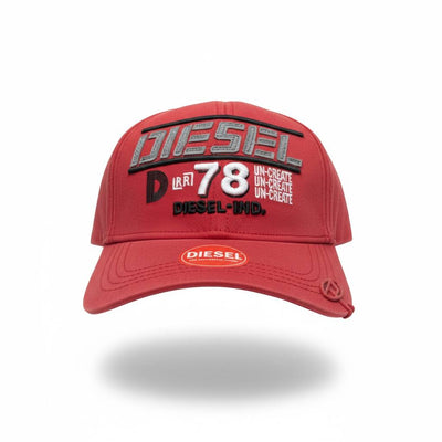 🧢 Diesel D78 Red Cap – Bold Racing Logo Streetwear Style 🔥