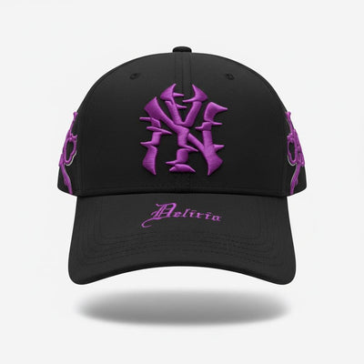 🧢 NY Delirium Black & Purple Cap – Gothic Streetwear Edition 🔥