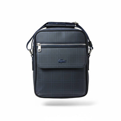 Lacoste Navy Check Crossbody Bag – Premium Messenger Shoulder Bag 🐊💙✨