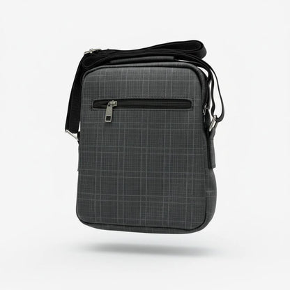 Lacoste Grey Check Crossbody Bag – Premium Compact Messenger Bag 🐊🩶✨