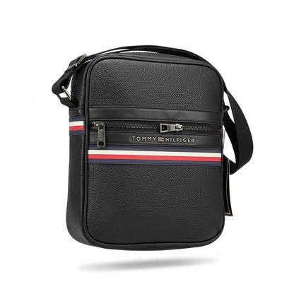 Tommy Hilfiger Classic Stripe Crossbody Bag – Premium Black Messenger Bag 🖤🇺🇸✨