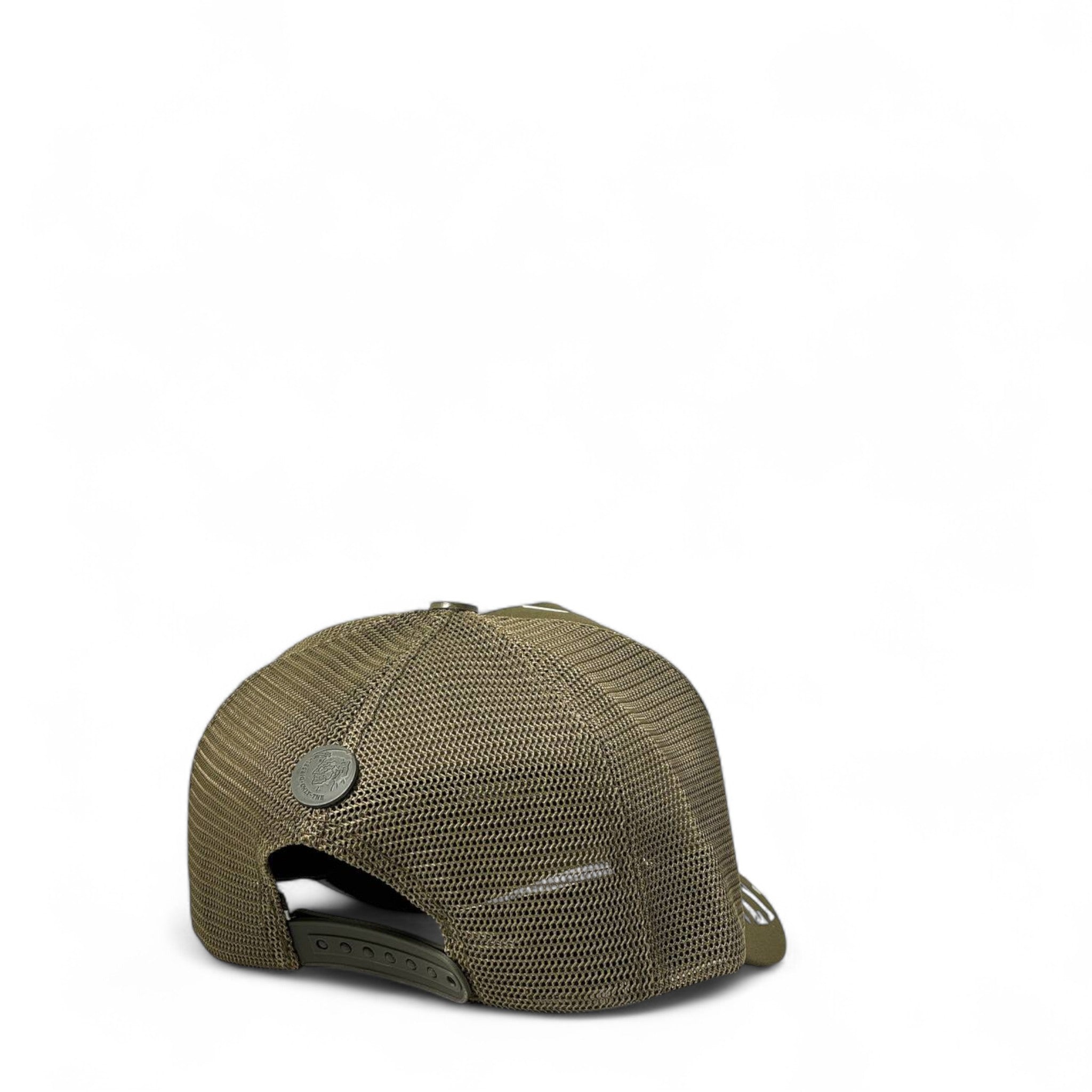 DIESEL Graphic Trucker Cap 🪖 | Olive Mesh Bold Face Edition