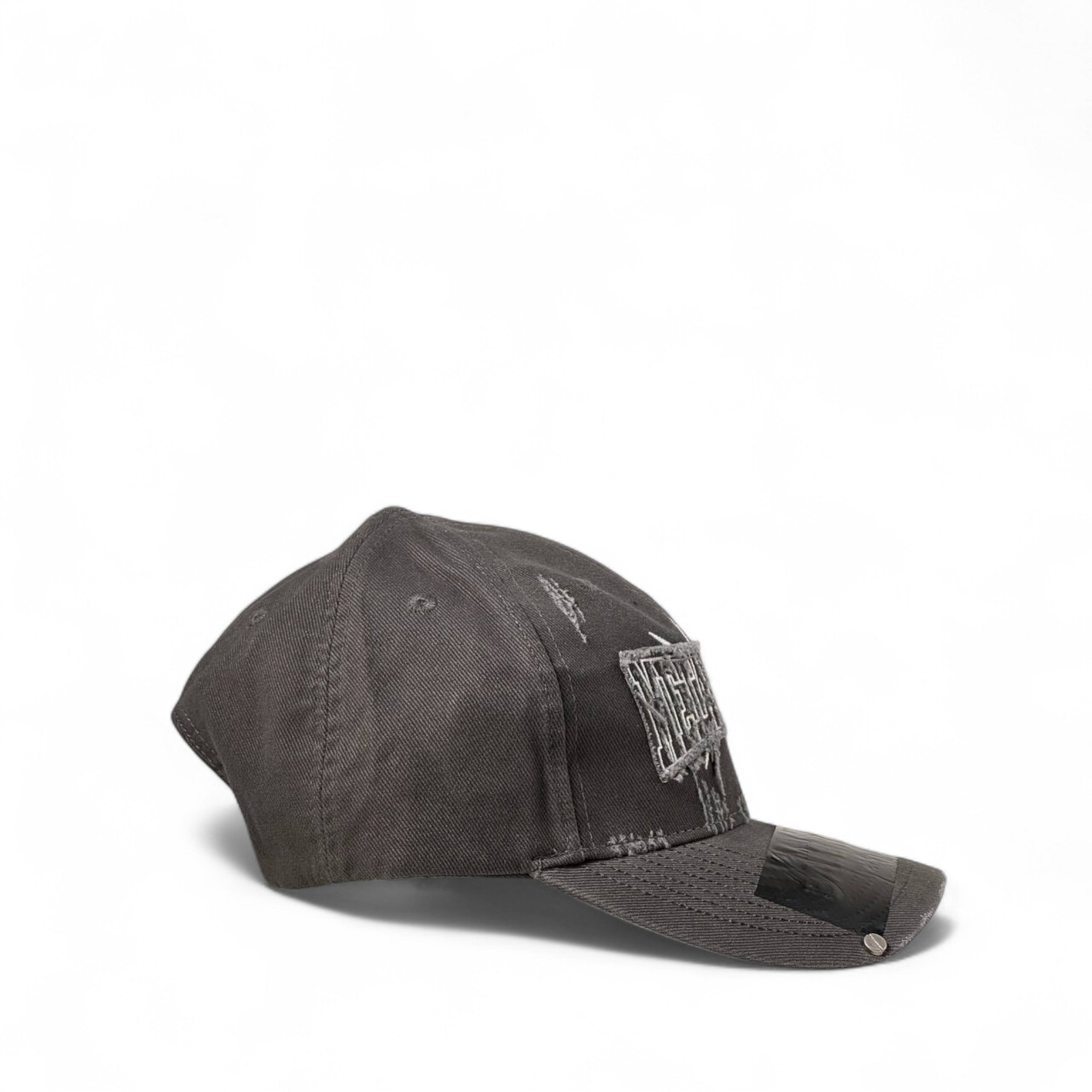 Balenciaga METALHEAD Grey Cap ⚙️ | Industrial Grunge Edition