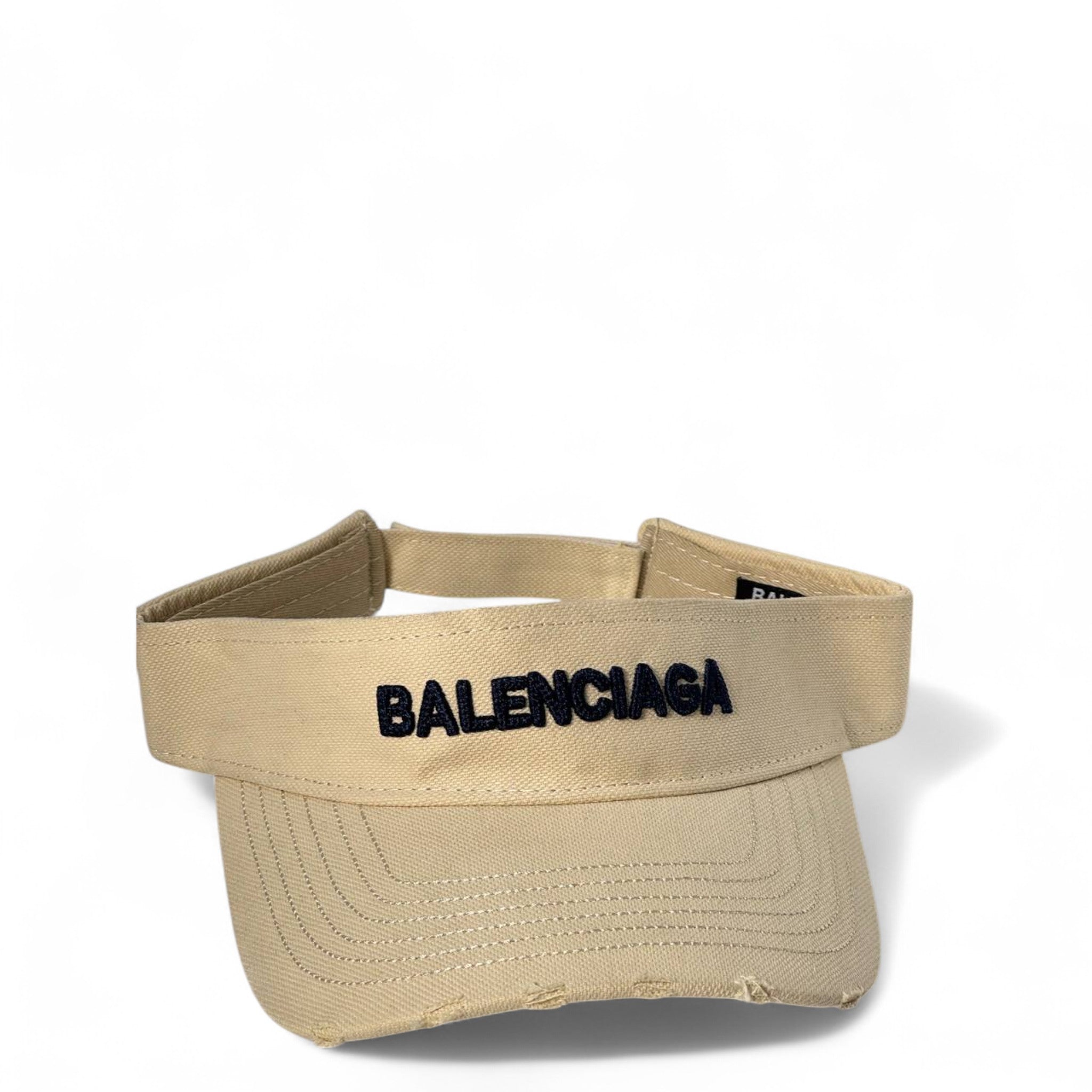 Balenciaga Beige Logo Visor 🏖️ | Minimal Luxe Sun Shield