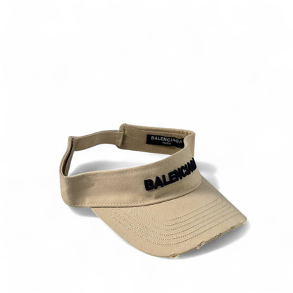 Balenciaga Beige Logo Visor 🏖️ | Minimal Luxe Sun Shield