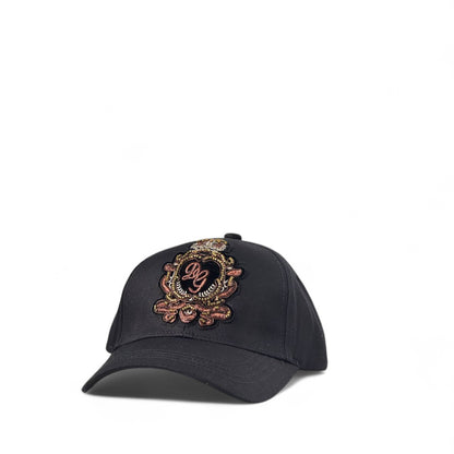 Dolce & Gabbana Crest Cap 🌹✨ | Black Rose Gold Royal Edition