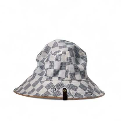 🧢 Louis Vuitton Damier-Style Bucket Hat – Iconic Checker Print ✨