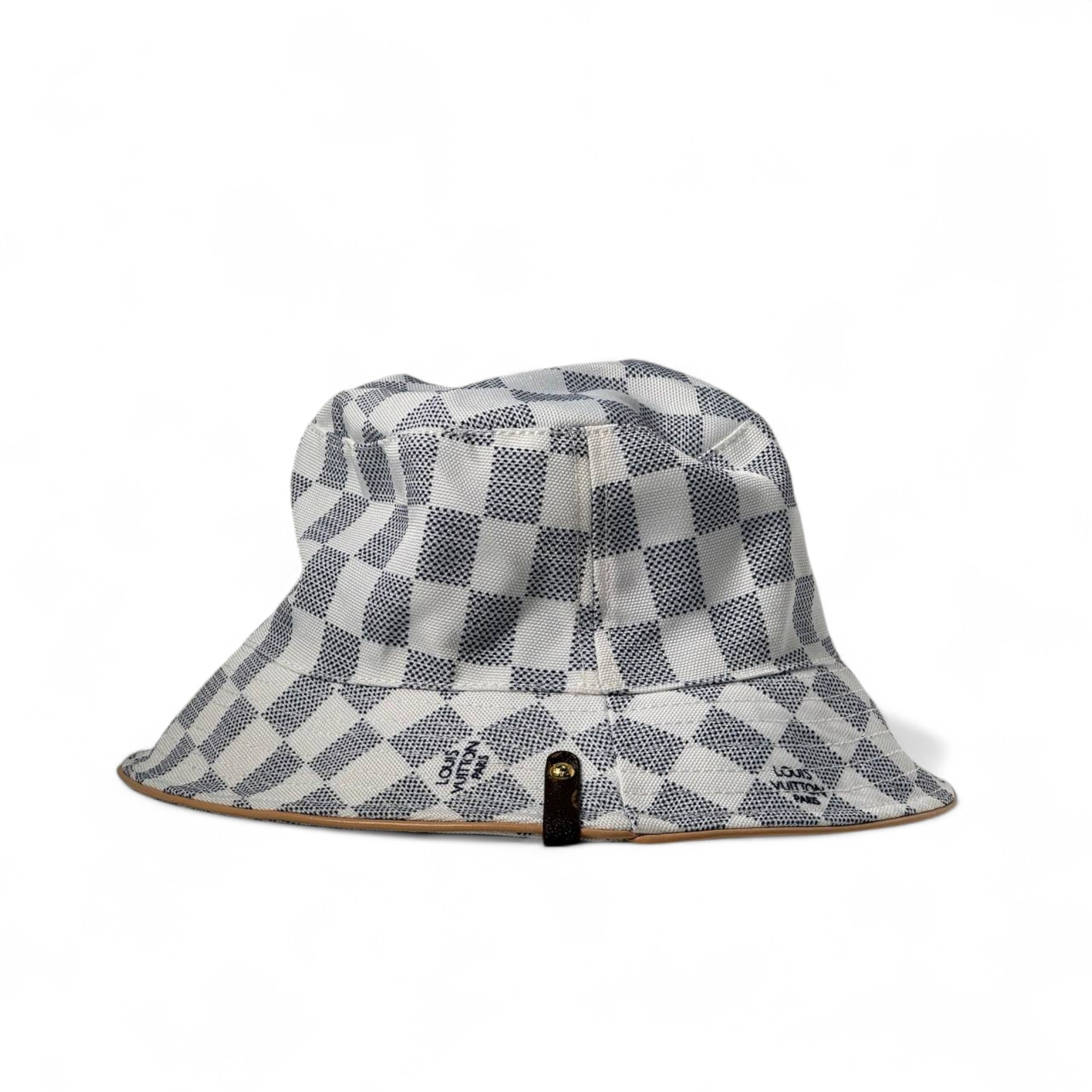 🧢 Louis Vuitton Damier-Style Bucket Hat – Iconic Checker Print ✨