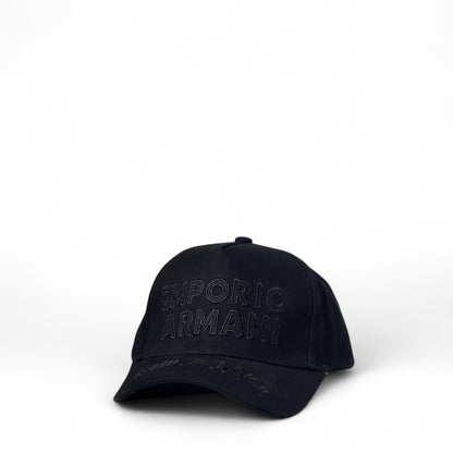 Emporio Armani All-Black Logo Cap 🖤 | Monochrome Milan Style