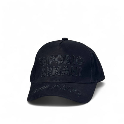 Emporio Armani All-Black Logo Cap 🖤 | Monochrome Milan Style