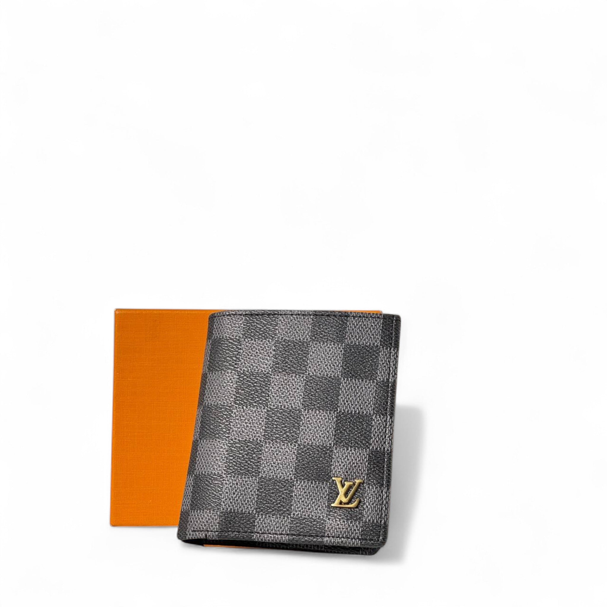 Louis Vuitton Vertical Damier Wallet 🖤 | Elegant Slimline with Gold Accent