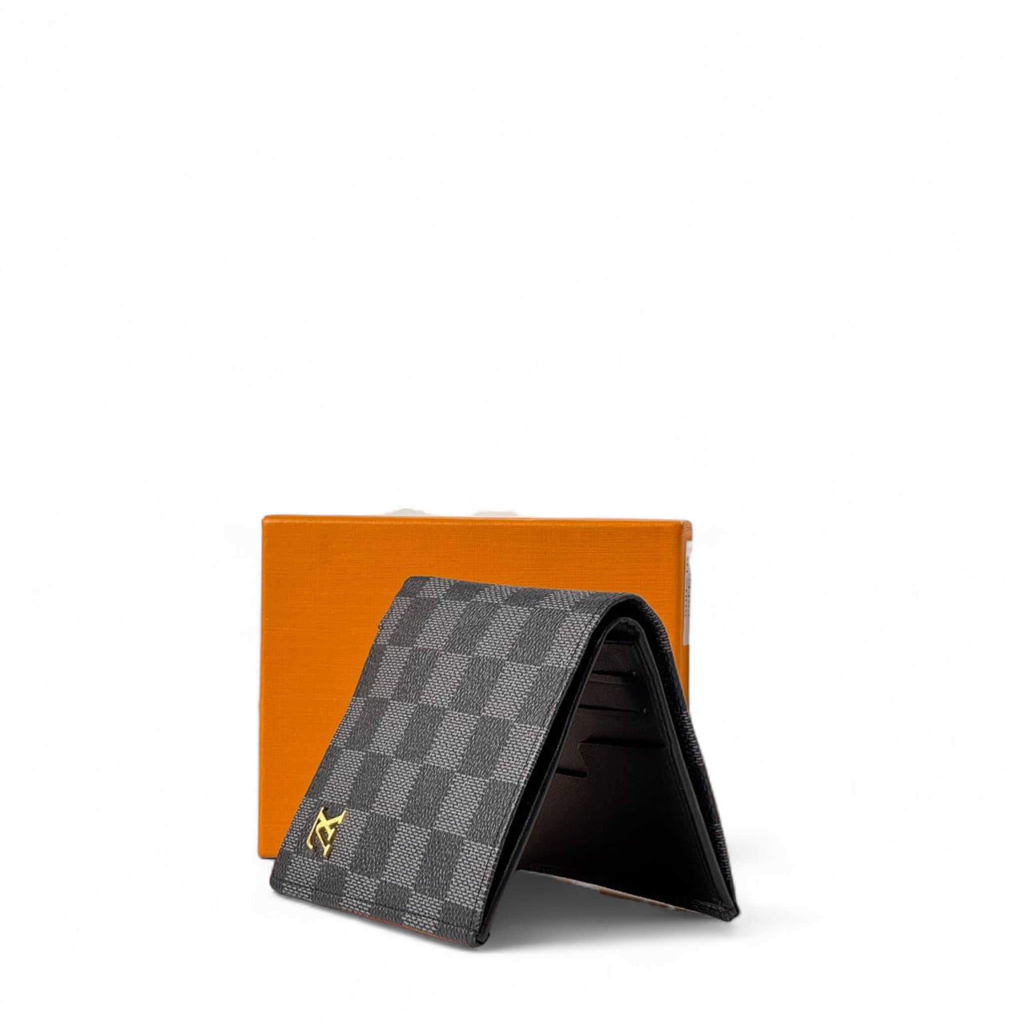 Louis Vuitton Vertical Damier Wallet 🖤 | Elegant Slimline with Gold Accent