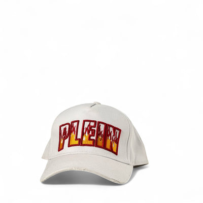 Philipp Plein Flame Logo Cap – White Heat with Fiery Street Style