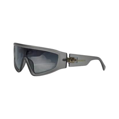 🕶️ Balmain Shield Visor Sunglasses – Smoke Grey Edition