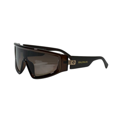 🕶️ Balmain Oversized Shield Sunglasses – Black & Tortoise Luxury Edition