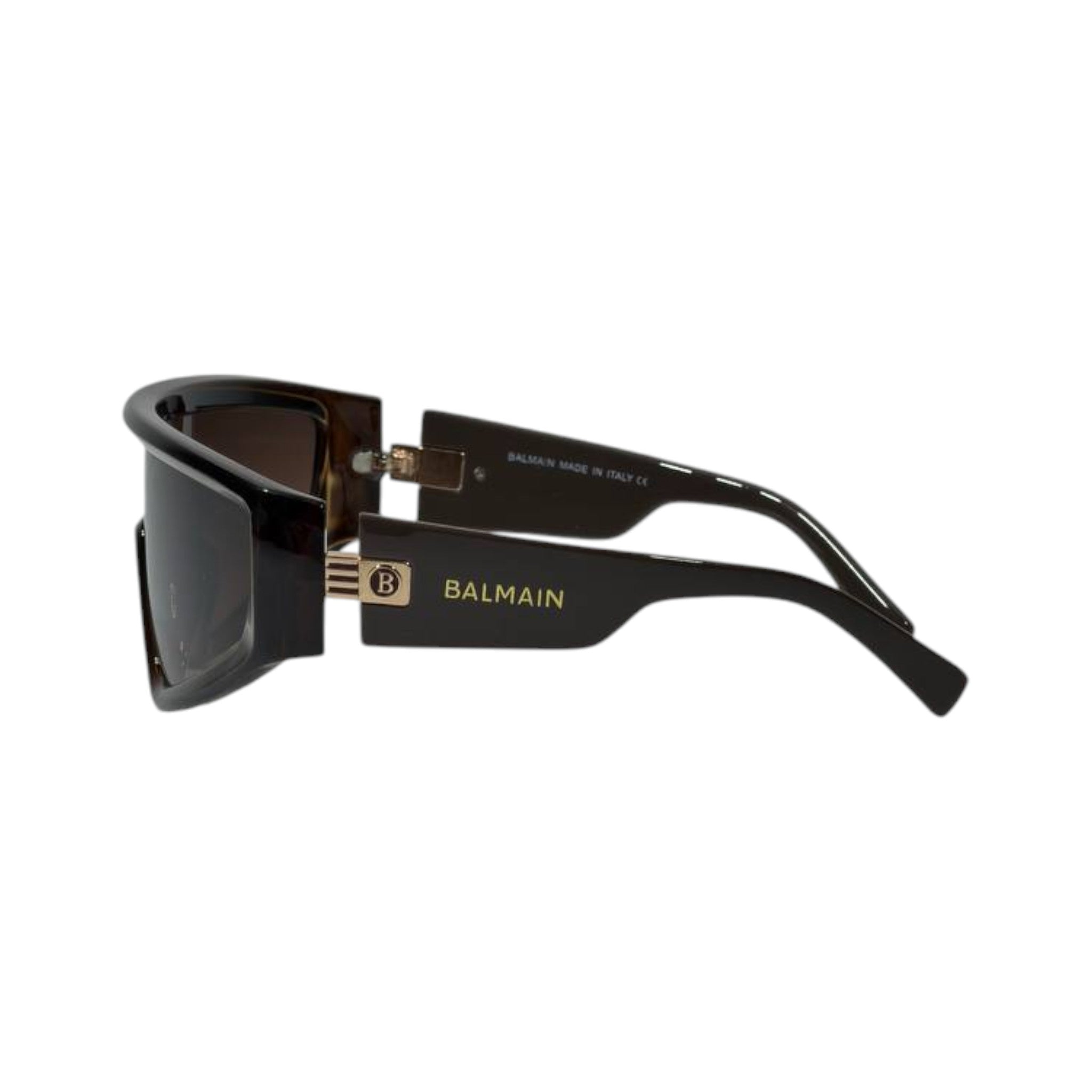🕶️ Balmain Oversized Shield Sunglasses – Black & Tortoise Luxury Edition