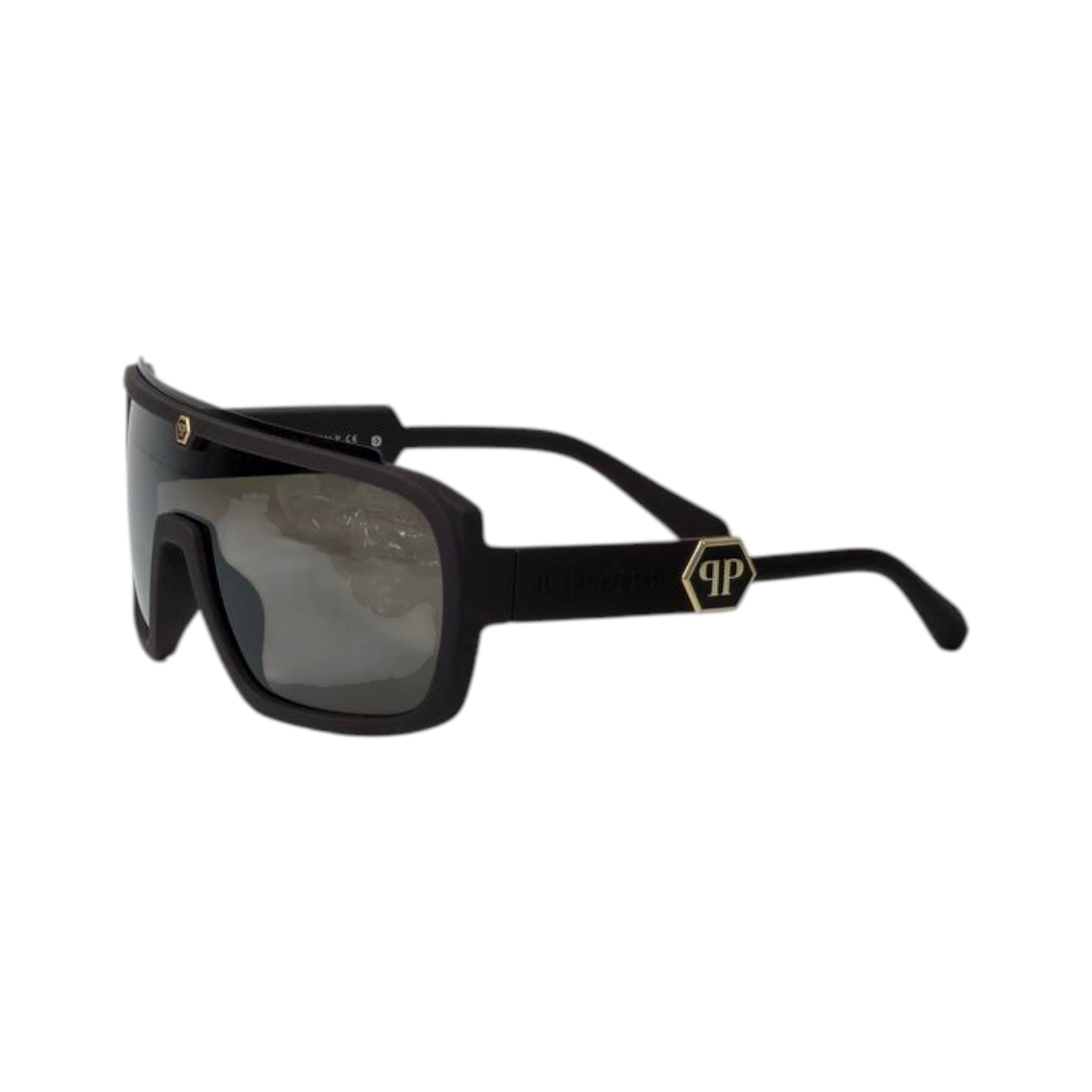 🕶️ Philipp Plein Shield Sunglasses – Black Gold Signature Edition