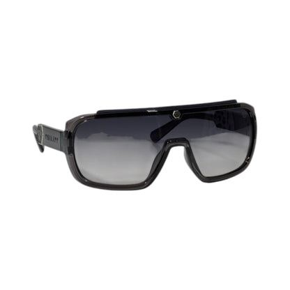🕶️ Philipp Plein Oversized Shield Sunglasses – Smoke Grey Edition