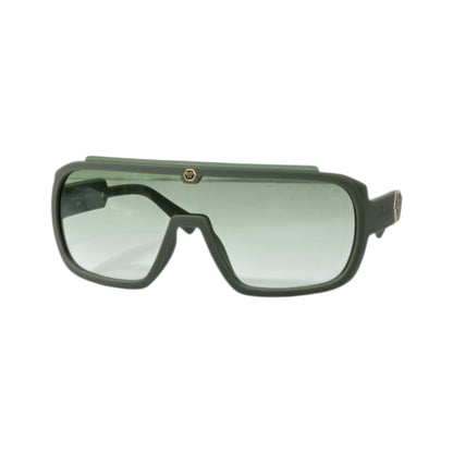 🕶️ Philipp Plein Shield Sunglasses – Olive Green Luxury Edition