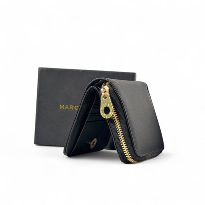 🖤 Marc Jacobs Zip-Around Compact Wallet – Black Elegance 🖤