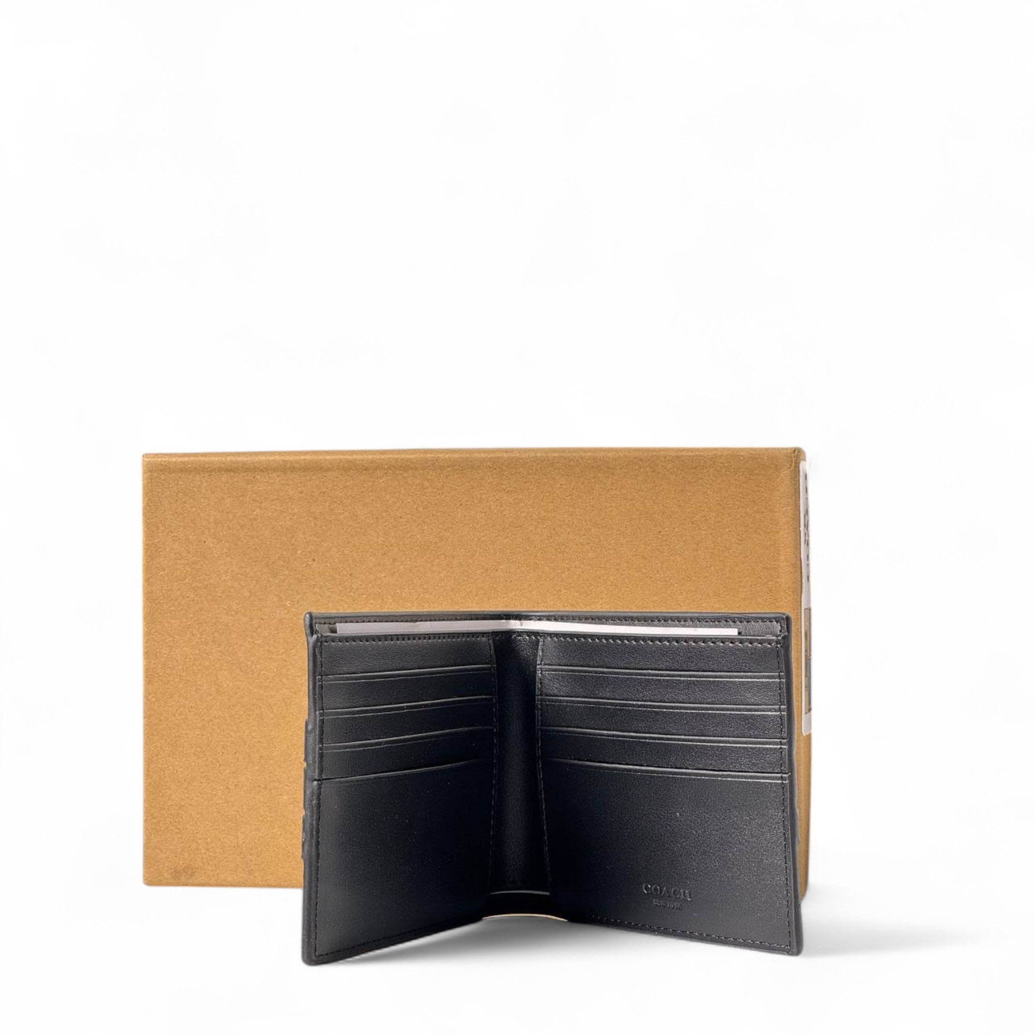 Coach 3-Piece Signature Gift Set – Wallet, Card Holder & Key Ring 🎁🖤